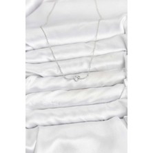 Moresun Buğz Pirinç Gümüş Renk Düğüm Kalp Model Kadın Kolye - Buğz