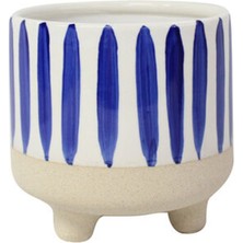 1 Adet Gardenzone Desenli Seramik Saksı 16.5X16.5X17CM