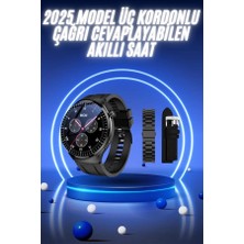 Moresun Buğz Akıllı Saat Yeni Nesil Üç Kordonlu Nabız Ölçer Çağrı Cevaplama - Buğz