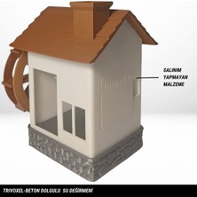 Dönen Çarklı-Su Değirmeni Beton Dolgulu Akvaryum Dekoru