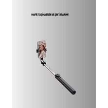 Moresun Buğz Uzaktan Kumandalı Bluetooth Selfie Çubuğu– Işıklı, 130 cm Ayarlanabilir - Buğz