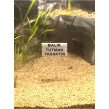 Yeşil Fosforlu Balık Tutmak Yasaktır Tabela Akvaryum Dekoru