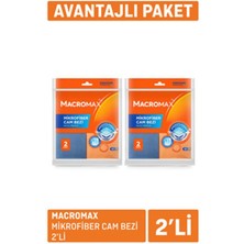 2 Adet Macromax Mikrofiber Cam Bezi 2 x 2'li