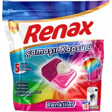 6 Adet Renax Çamaşır Kapsülü Renkliler 30'lu 480 G