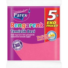 5 Adet Parex Rengarenk Temizlik Bezi 5'li