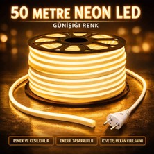 50 Metre Neon LED – 6X12 mm | Günışığı / Beyaz / Amber | Prize Tak Çalıştır