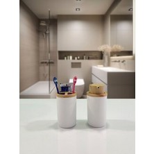 6 Adet Panthera Miami Banyo Takımı Bambu 2'li