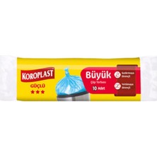 6 Adet Koroplast Büyük Boy Çöp Torbası 10'lu
