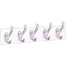 1 Adet Viamart Yapışkanlı Şeffaf Askı 5'li