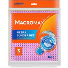 4 Adet Macromax Ultra Sünger Temizlik Bezi 3'lü