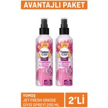 2 Adet Yumoş Jet Fresh Orkide Giysi Spreyi 2X200 ml