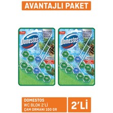 1 Adet Domestos Wc Blok 2'li Çam Ferahlığı 2X100 G