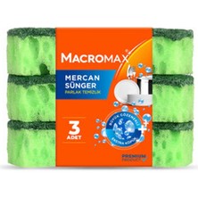 3 Adet Macromax Mercan Sünger 3'lü
