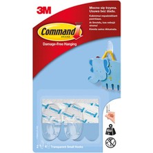 3M 5 Adet Command 17092 Küçük Şeffaf Askı