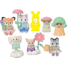 Aesco 5823 Sylvanian Families Bebek Minifigür Çiçek Serisi Tekli Sürpriz Figür +4 Yaş