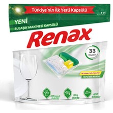 5 Adet Renax Bulaşık Makinesi Kapsülü Hepsi Bir Arada 33'lü 346 G