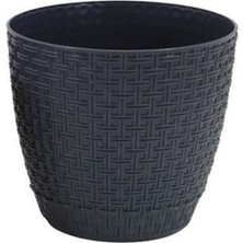 6 Adet Della Rattan Saksı No 3 3 L