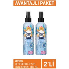 2 Adet Yumoş Jet Fresh Lilyum Giysi Spreyi 2X200 ml