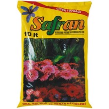 4 Adet Safran Torf Saksı Çiçek Toprağı 10 L