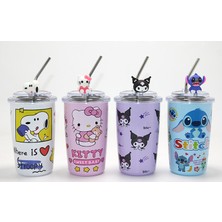 NessiWorld Popüler Karakter Figürlü Isı Muhafazalı Metal Pipetli Çelik Kupa