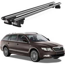 Today Auto Venüs Skoda Superb Wagon (2015 ve Sonrası) Uyumlu Gri Ara Atkı Port Bagaj Tavan Barı