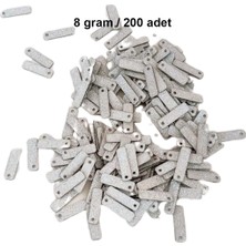 Aesco Mat Beyaz 15 x 5 mm Dantel Oya Yazma Halhal Abiye Lazer Kesim Pul 200 Adet / 8 Gram