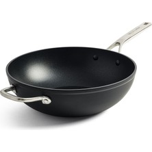 Kitchenaid Indüksiyonlu Wok Tava - Klasik Dövme Alüminyum - Sert Anodize Edilmiş, Sağlıklı Seramik Yapışmaz Kaplamalı Wok Tava - Pfas Içermez - 30CM/5 L, Siyah