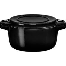 Kitchenaid KCPI40CROB Yuvarlak Kızartma Tavası, Dökme Demirden Yapılmış, Siyah, 31,30 x 24,10 x 13,30 cm