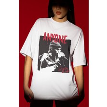 Sevbano Tasarım Anyone Justin Bieber Şarkıcı Baskılı Unisex Oversize Tişört