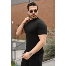 Jane's Janes Erkek Fitilli Bisiklet Yaka Triko Tişört