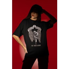 Sevbano Tasarım Guns N' Roses Rock Metal Müzik Grubu Baskılı Unisex Oversize Tişört