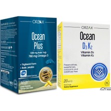 Orzax Ocean Plus Omega3 1200MG 30 Kapsül + Vitamin D3K2 Damla 20ML