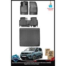 Rizline Opel Combo 2019 Sonrası Katlanabilir Ön Yolcu Koltuğu Bagaj Demirsiz Bagaj Havuzu ve Havuzlu Paspas