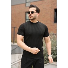 Mericline Erkek Fitilli Bisiklet Yaka Triko Tişört