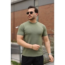 Serac Collection Erkek Fitilli Bisiklet Yaka Triko Tişört