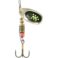 Savex Alabalık Turna Döner Olta Kaşık - Black Fury - Fluo Sarı/Gümüş - No:1