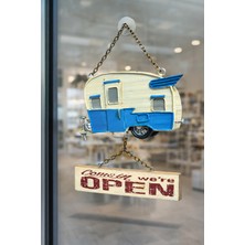 Hediyemio Dekoratif Metal Karavan Kapı Yazısı – Vintage Karavan Temalı Kapı Süsü ve Duvar Dekoru