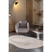 Gümüşsuyu Lugano Art 19041 Tozumaz Üç Boyutlu Özel Şekilli Tasarım Halı