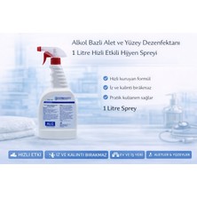 Alkol Bazlı Alet ve Yüzey Dezenfektanı 1 Litre Hızlı Etkili Hijyen Spreyi 1 Adet