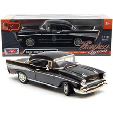 Motormax Motor Max 1:18 1957 Chevy Bel Air Siyah Klasik Model Araba - 73180