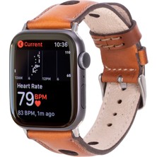 BloominBag Alpıne Siena Tan Hakiki Deri Apple Watch Kordonu - 44/45/46/49MM