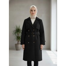 Lavrisa Kadın Uzun Kapitone Kaban