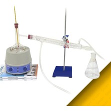 Sevgift 2000 ml Cam Distilasyon Seti | Basit Damıtma Düzeneği Komple Set | Borosıl