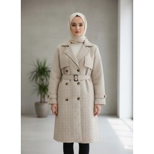 Lavrisa Kadın Uzun Kapitone Kaban