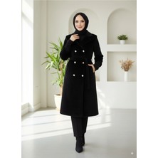 Lavrisa Belden Bağlamalı Fok Kumaş Kaban