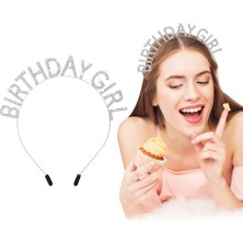 Alfa Life Marketing Kristal Taşlı Gümüş Birthday Girl Parti Tacı