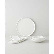 English Home Pure Porselen Yemek Takımı 21 Parça 6 Kişilik Beyaz