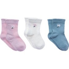 Hellobaby Erkek Bebek 3lü Soket Çorap Çiçek Baskılı
