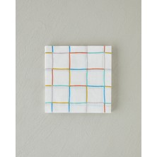 English Home Rainbow Grid Kağıt 20'li Kağıt Peçete 33X33 cm Renkli