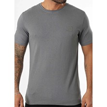 Boss Bisiklet Yaka Gri - Gümüş Erkek T-Shirt TALES_50508584